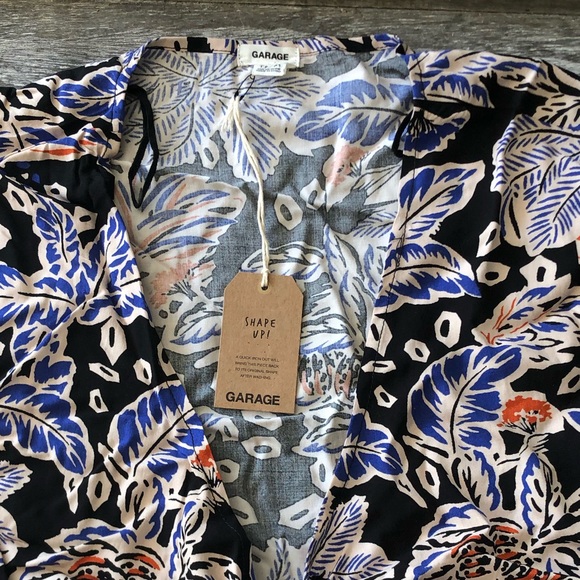 NTW | garage cropped front tie cropped blouse - Picture 4 of 5